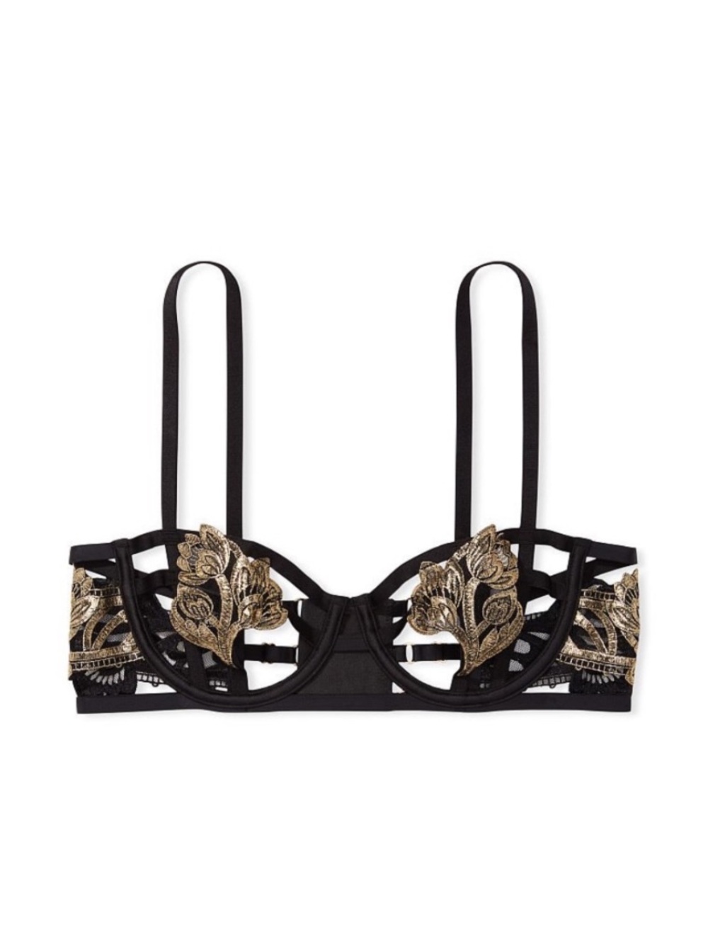 VS VERY SEXY STRAPPY EMBROIDERED OPEN
CUP BRALETTE